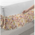 thumbnail image 2 of Dessert Bed Skirt, Colorful Ice Creams Pattern and Striped Cones Motifs Yum Writing in Clouds Shapes, Elastic Bedskirt Dust Ruffle Wrap Around for Bedding Decor, 4 Sizes, Multicolor, by Ambesonne, 2 of 2