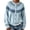 04#Sky Blue, variant on Women's Fair Isle Crew Neck Cardigan Sweater Button Down Snowflake Pattern Soft Knit Jacket Color Block Outerwear for Fall Winter
