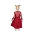 thumbnail image 4 of Robe Fille Rouge en Maille Transparente Longue Perle Coton Festival Noël 8 Ans, 4 of 6