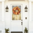 thumbnail image 5 of Autumn Wreath for Front Door, 17.5 in Fall Wreath with Pumpkin Thanksgiving Decorations, Maple Leaf Autumn Harvest Decor, 5 of 7