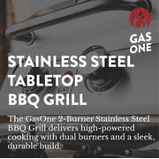 GasOne Portable Propane Grill – 16-inch Stainless Steel Tabletop Grill – Tabletop Gas Grill