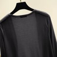 thumbnail image 6 of Jinhomg Thin Cardigan for Women Lightweight Long Sleeve Open Front Shrugs Casual Loose Solid Summer Cardigan Tops Daily Wear Dark Gray XXL, 6 of 8