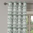 thumbnail image 2 of Ambesonne Tribal Grommet Curtain, Aztec Patterns, 50" x 96", Hunter Green White, 2 of 6