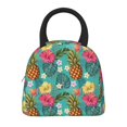 thumbnail image 3 of Vsdgher Insulated Lunch Bag Simple Bento Cooler Bag Lunch Tote Bag , Suitable for picnics, school, work (Pineapple Print ), 3 of 5