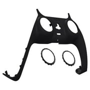 eXtremeRate Black Trim Shell Replacement Clip Shell Cover w/Accent Rings for ps5 Controller