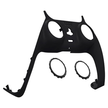 eXtremeRate Black Trim Shell Replacement Clip Shell Cover w/Accent Rings for ps5 Controller