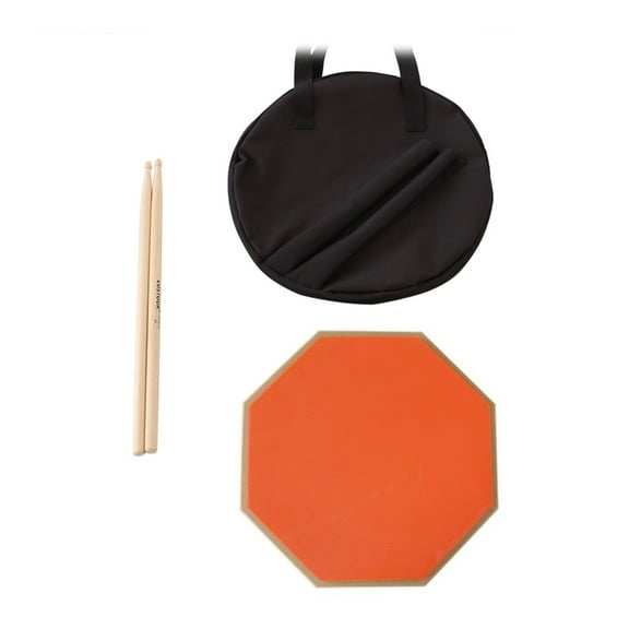 12-inch Drum Practice Pad and Sticks Set with Storage Bag Maple Drum Sticks Gift