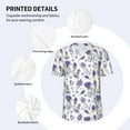 thumbnail image 5 of Fotbe Lavender Bicycle Baseball Jersey Shirt for Men and Women, Casual Short Sleeves Button Down T-Shirt-4X-Large, 5 of 9