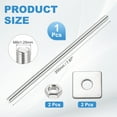 thumbnail image 2 of M8x200mm Fully Threaded Rod, 1Set 304 Stainless Steel Threaded Rods Bar Studs Right Hand Threads with Nut Square Washer for Structural Anchoring Fastening Screw, 2 of 7