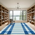 thumbnail image 2 of ODIKA 4'x6' Machine Washable Non-Slip Area Rug, Geometric Blue High Traffic Rug with Pad, Blue, 1063124, 2 of 8