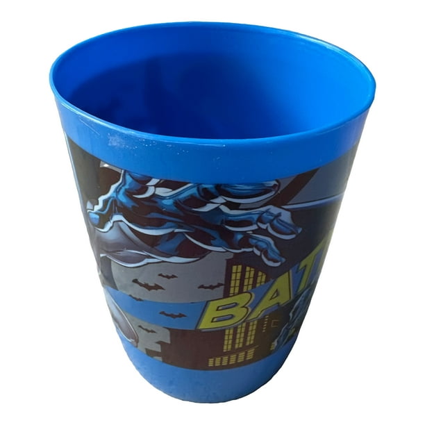 Batman Cup - Batman Tumbler With Bat Symbol Blue Plastic Kids Cup -  