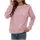 thumbnail image 3 of Sentuca - Camiseta de cuello redondo para mujer, manga larga, informal, color rosa, talla M, 3 of 6