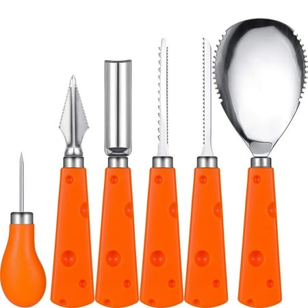 Pumpkin Carving Kit,6 Piece Pumpkin Carving Tools,Sturdy Carving Tools for Pumpkin Stainless Steel Professional Pumpkin Carving (Best Pumpkin Carving Tools)