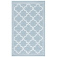 thumbnail image 2 of SAFAVIEH Machine Washable Rug Indoor/Outdoor Bermuda Collection - Bermuda Tamaya Geometric Machine Washable Indoor/Outdoor Area Rug, Light Blue/Ivory, 4' x 6', 2 of 11