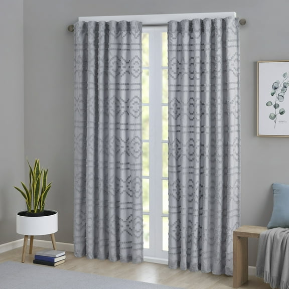 Home Essence Apartment Jemma Solid Clipped Jacquard Window Curtain