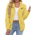 thumbnail image 1 of Chaqueta Suave y Cálida con Cremallera y Larga para Mujer Amarillo XXL, 1 of 7