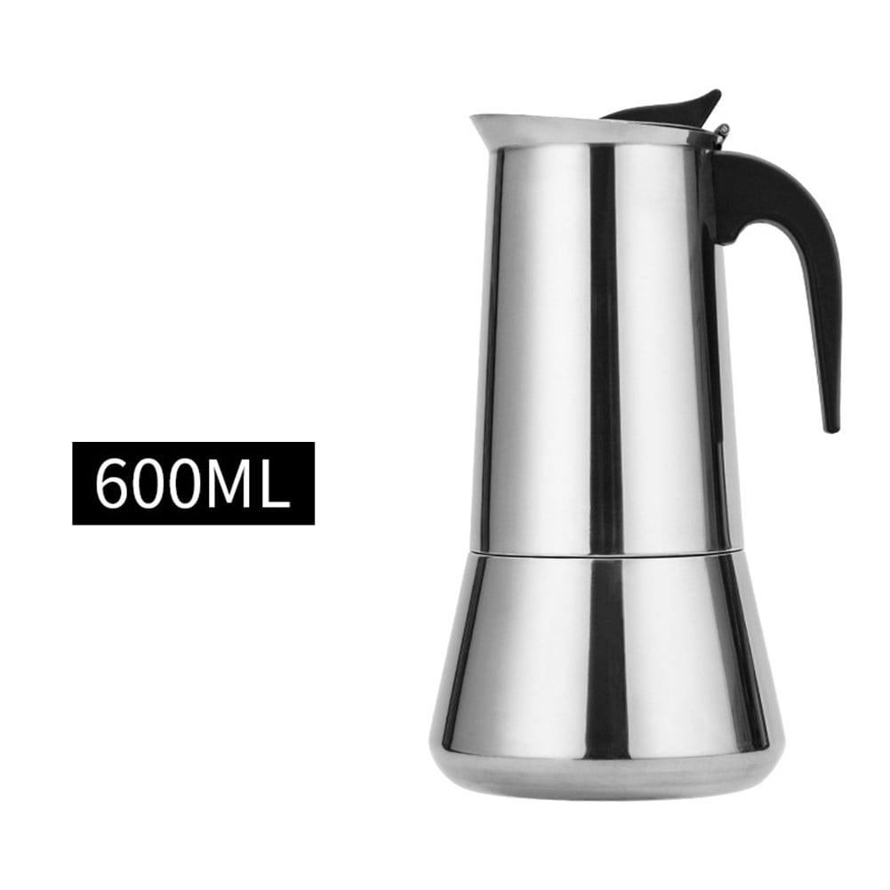 JINGT 2-10 Cup Stainless Steel Espresso Maker Cup Stove Top Coffee  Percolator Moka Pot 