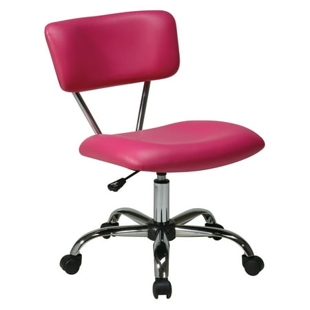 OSP Home Furnishings Vista Task Office Chair in Pink Vinyl