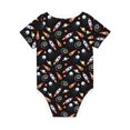 thumbnail image 2 of Daiia Space Rocket Printed Unisex-Baby Short Sleeve Onesies Bodysuits Baby Climbing Clothes Soft and Comfortable Romper with Expandable Shoulder Design-6 Months, 2 of 8