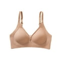 thumbnail image 2 of Yotami Womens Seamless Bras Wireless Push Up Everyday Underwear for Home Solid Color Support Bras with Removable Pads, 38A, Khaki, 2 of 3