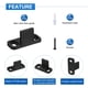thumbnail image 3 of Guía de piso para puerta de granero de 2 piezas, hardware universal deslizante para puertas de granero para puertas de bolsillo de armario, negro, 3 of 5