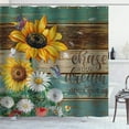 thumbnail image 2 of Farmhouse Shower Curtain, Inspirational Quotes Butterfly Yellow Sunflower Red White Daisy Dandelion Floral Rustic Bathroom Decor, Waterproof Fabric Shower Curtain Set, 72 X 72 Inch, Floral, 2 of 5