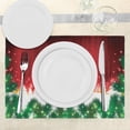thumbnail image 3 of Ambesonne Christmas Place Mats Set of 4, Xmas Theme, Standard Size, Red Green White, 3 of 6