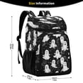 thumbnail image 2 of Backpack Cooler lunch bag 36 Can Capacity Insulated Bag for Camping, Beach, Hiking & Travel Ghosts Pattern, 2 of 7
