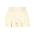 thumbnail image 6 of Layered Ruffle Skort for Women Mid Rise A Line Mini Skirts with Shorts Underneath, 6 of 7