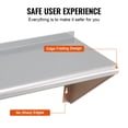 thumbnail image 3 of BENTISM Stainless Steel Wall Mounted Shelf 12 x48 ”, , Commercial Wall Shelf/Backsplash Food Service Storage Rack Shelving for Restaurant, Kitchen and Hotel, 3 of 8