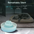 thumbnail image 3 of Ceramic Cat Water Fountain, 2.1L/71oz Cat Fountain with 3 Carbon Filters and 2 Quiet Pumps, Cupcake Pet Water Dispenser for Cats and Dogs (Light Blue), 3 of 7