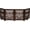 Burnt, variant on The Wooden Town Freestanding Pet Gate for Dogs, Foldable 4-Panel Wooden Dog Gate, 72" w x 18" h, Burnt Finish, Indoor Use