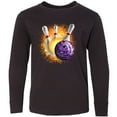thumbnail image 3 of Inktastic Bowling Strike Long Sleeve Youth T-Shirt, 3 of 5