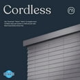 thumbnail image 4 of MOOD Architectural Faux Wood Window Blinds | driftwood gray 2 inch Grey wooden blinds | 54.5 inch wide blinds for windows | Custom Made Cordless Blackout | Light Grey | 54.5" Wide x 72" Tall, 4 of 6
