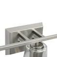 thumbnail image 5 of Vertex Collection Three-Light Brushed Nickel Clear Glass Contemporary Bath Light, 5 of 14