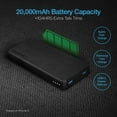 thumbnail image 2 of Naztech 20000mAh 18W PD+QC Fabric Power Bank Black (15143-HYP), 2 of 9