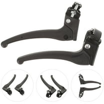 NICEXMAS Wheelchair Handles Black Metal 2Pcs 5.7x2.2x1.6in