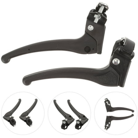 NICEXMAS Wheelchair Handles Black Metal 2Pcs 5.7x2.2x1.6in