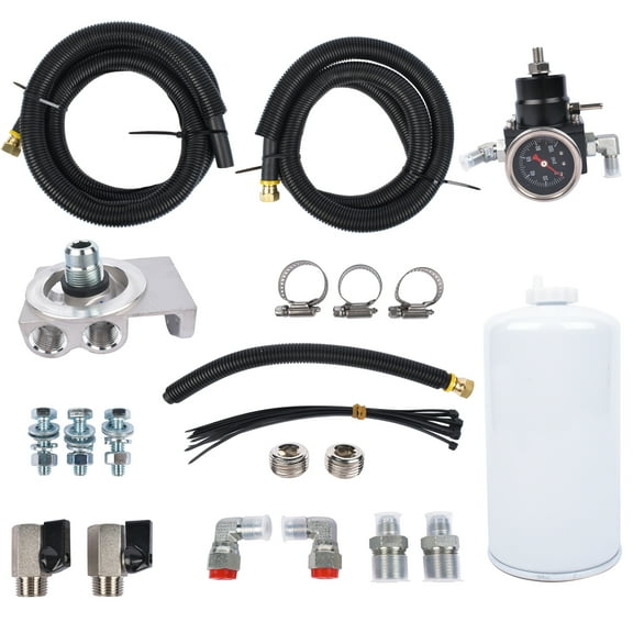 GELUOXI Fuel Filter Bowl Regulated Return Kit Replacement for 1994-1997 OBS Ford Powerstroke 7.3L