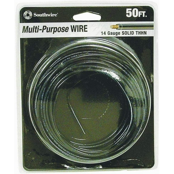 600" 14 Gauge THHN Wire Color: Solid Black