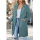 thumbnail image 5 of Blazer PRETTYGARDEN Mujer Manga Larga Solapas Bolsillos Azul Verde Talla L, 5 of 8