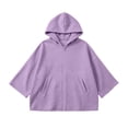 thumbnail image 5 of happyYEE Full Zip Hoodie for Girl, Oversized Hooded Sweatshirt with Pockets, Fall Long Sleeve Casual Zipper Outerwear Tops,13-14 Years, 5 of 6