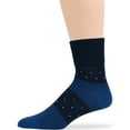 thumbnail image 5 of 7BIGSTARS KINGDOM Men Diabetic Non-Binding Cotton Quarter Socks - 5 Pack Big Tall - Geometric, Stirpe, Dot Pattern, Seamless - Sock Size 13-15 Shoe Size 12-15 XL Navy Blue, Denim Blue, Orange, 5 of 12