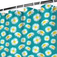 thumbnail image 4 of 72x72 Inch Fabric Shower Curtain Waterproof Polyester, Daisy Floral Print, 4 of 6