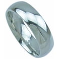 thumbnail image 2 of Plutus Brands Titanium High Polish Dome Style 6mm Men's Wedding Band - Silver, 2 of 3