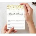 thumbnail image 3 of Inkdotpot 30Gold ConfettiFill-In Style Bridal Shower Invitations Wedding Blank Invites, 3 of 8