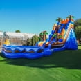 thumbnail image 5 of JumpOrange 19’ Oasis Commercial Grade Water Slide with Detachable Deep Pool (with Blower), Outdoor Indoor, Wet Dry Use, Tall Waterslide Inflatable, 5 of 6
