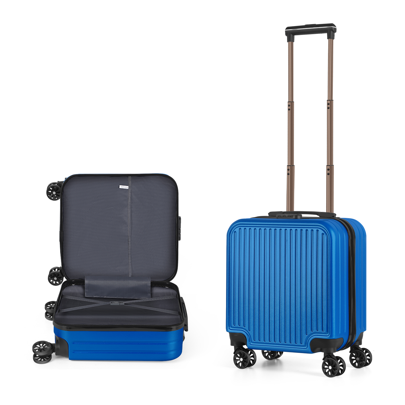 Rolling Luggage Boarding Luggage Lightweight 18" Blue