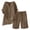 Khaki 1, variant on 2 Piece Sets Tracksuit for Women Casual Summer Linen Travel Vacation Outfits Short Sleeve Longline Baggy Tios & Matching Wide Leg Crop Pants Leisure Tracksuits Lounge Sets Homewear