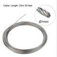 thumbnail image 2 of Unique Bargains 1mm Dia 25m 82ft Length 304 Stainless Steel Wire Rope Cable Uncoated for Hoist Pulley Wheel, 2 of 2